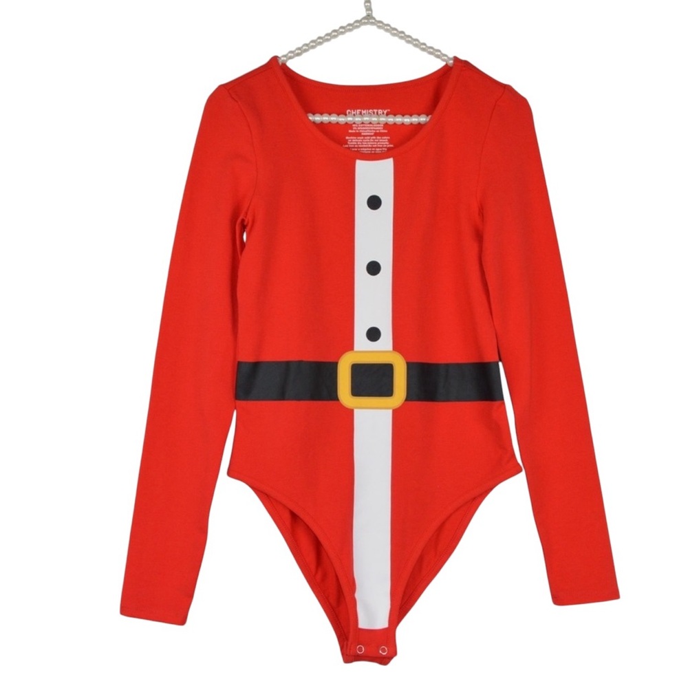 CHEMISTRY | Santa Women's Body Suit Christmas Outfit Size Medium